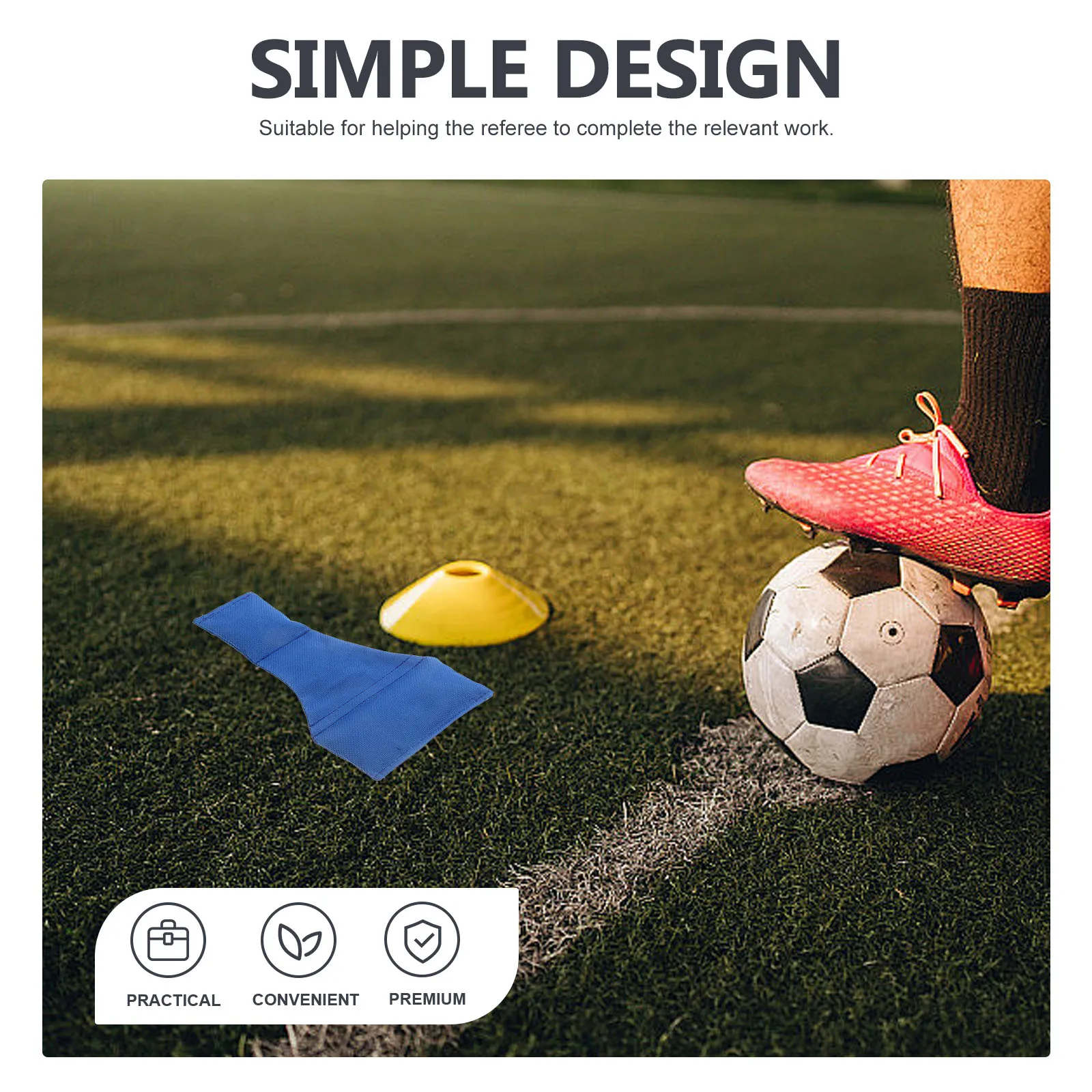 

2pcs Football Bean Bag Long Neck Portable Referee Bag For Soccer Match Large Capacity Waist Pouch Lightweight Fabric Throwing