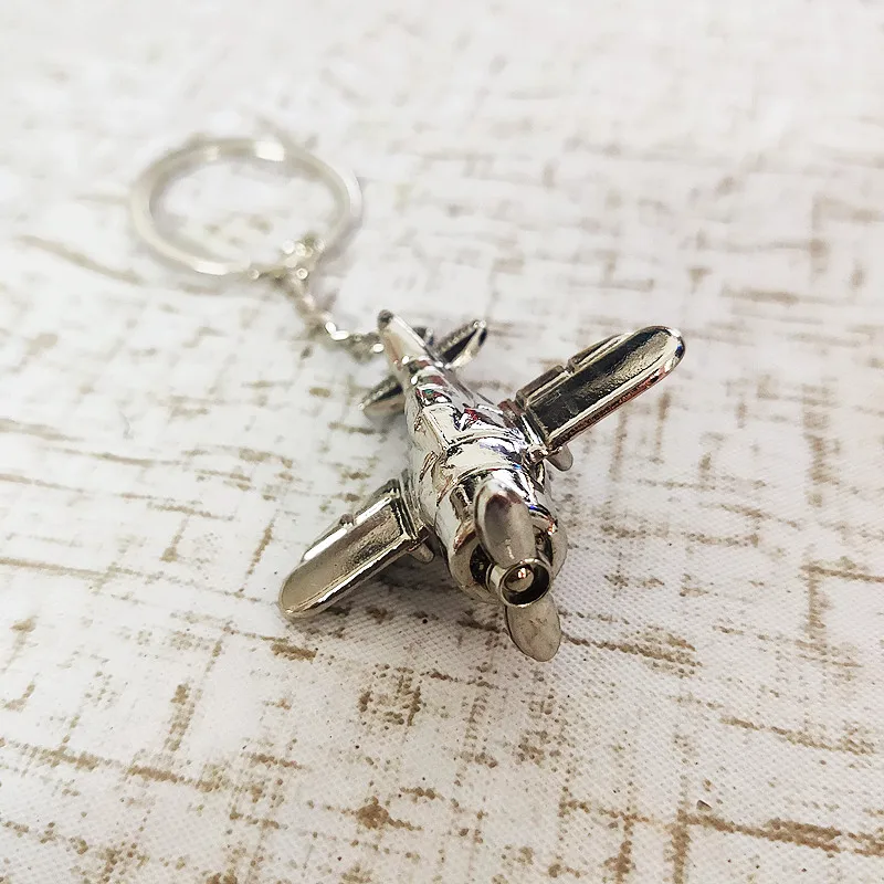 Active Airplane Key Ring Delicate Keychain Trend Punk New Metal Special Gift Car Pendant Backpack Bag Ornament Wholesale K0070