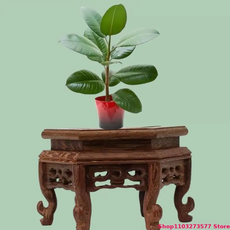 Vintage Wooden Display Stand Incense Burner Base Home Balcony Bonsai Plant Stand Vase Decoration Pedestal Handicraft Base