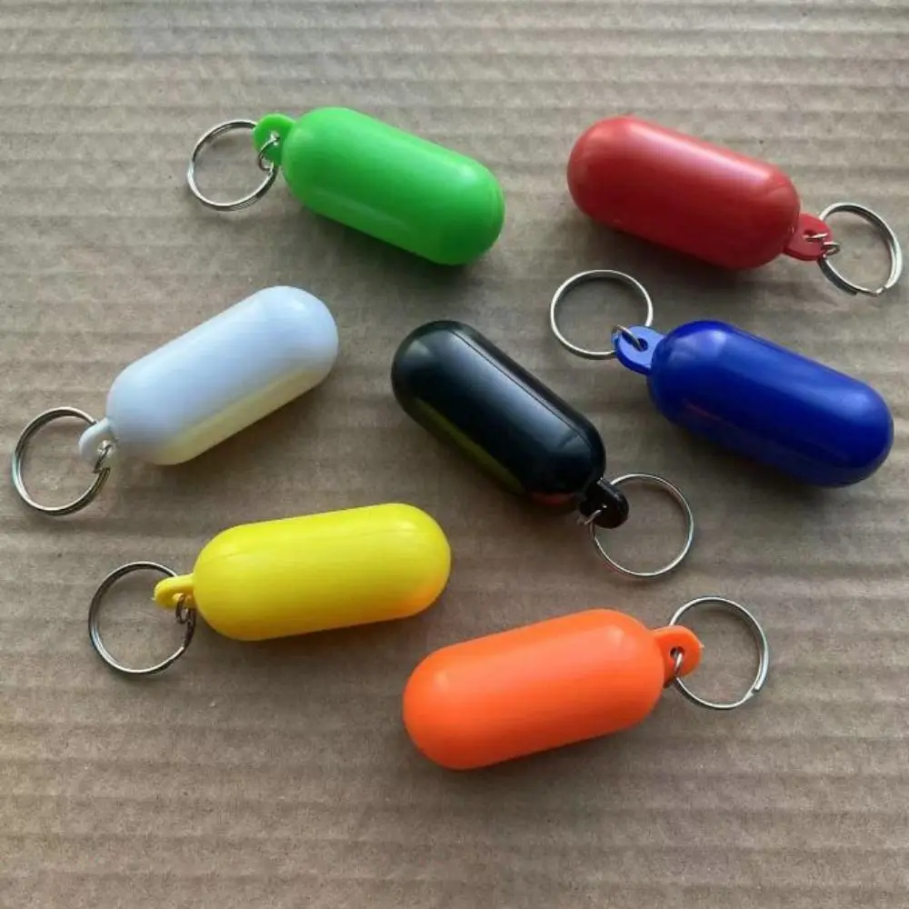 Plastic Boat Kayak Floating Keyring 7 Colors Replacement Marine Sailing Boat Float Keychain Boat Accessory Floating Keychain