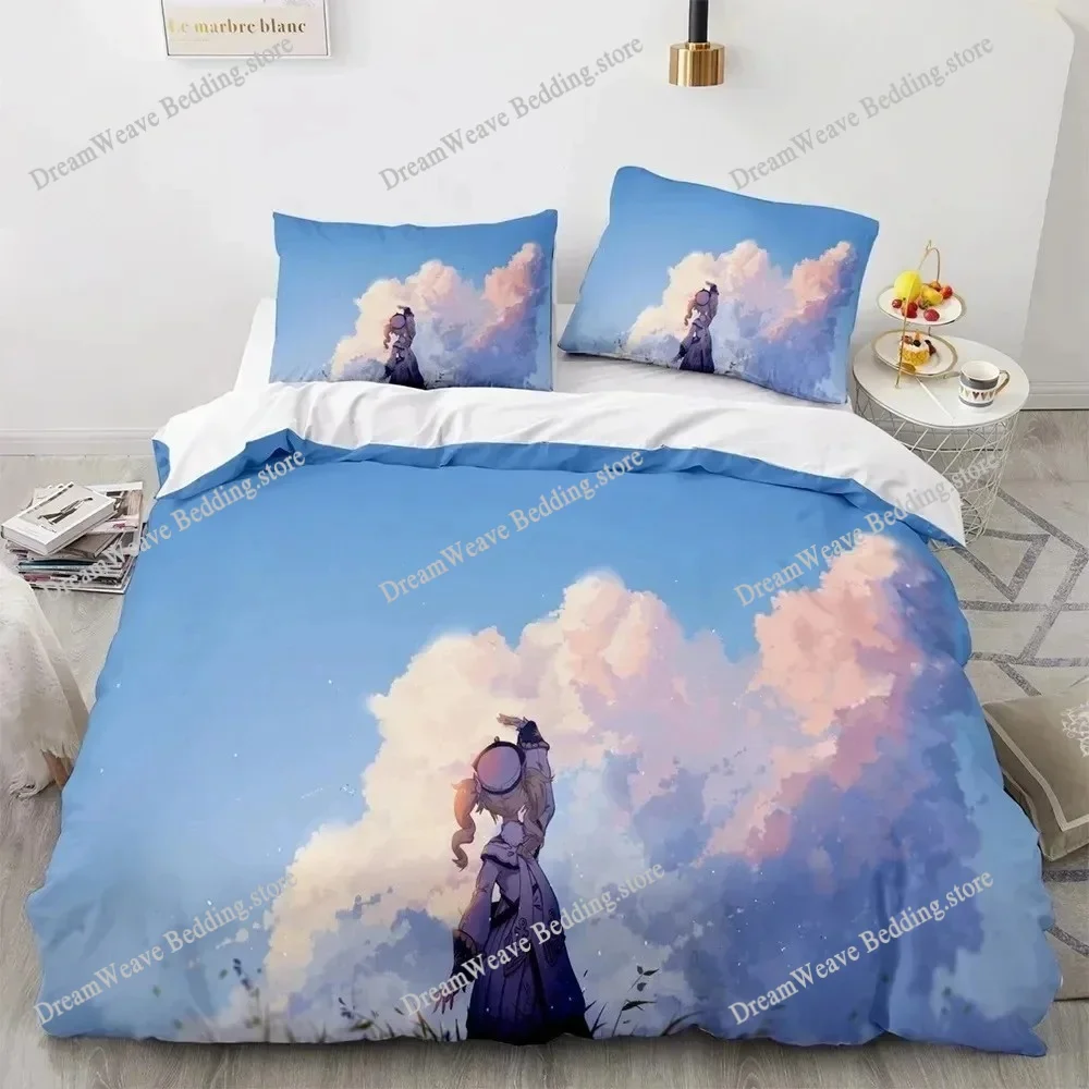 

Genshin Impact Bedding Set Duvet Cover 3d Bedding Fashion Design Decoration King Duvet Cover Set Double Bed Set Bedding Sets
