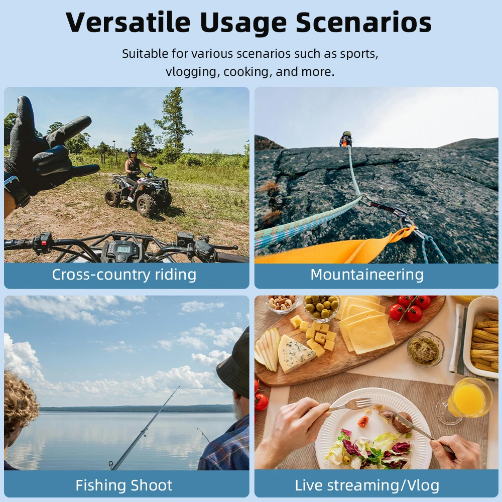 Flymile Nackenhalterung für DJI Action 5/Gopro 13/Insta360 Kamera/Telefon-Halshalterung für Videoaufzeichnung im Innen- und Außenbereich, POV Vlog – Detail 13