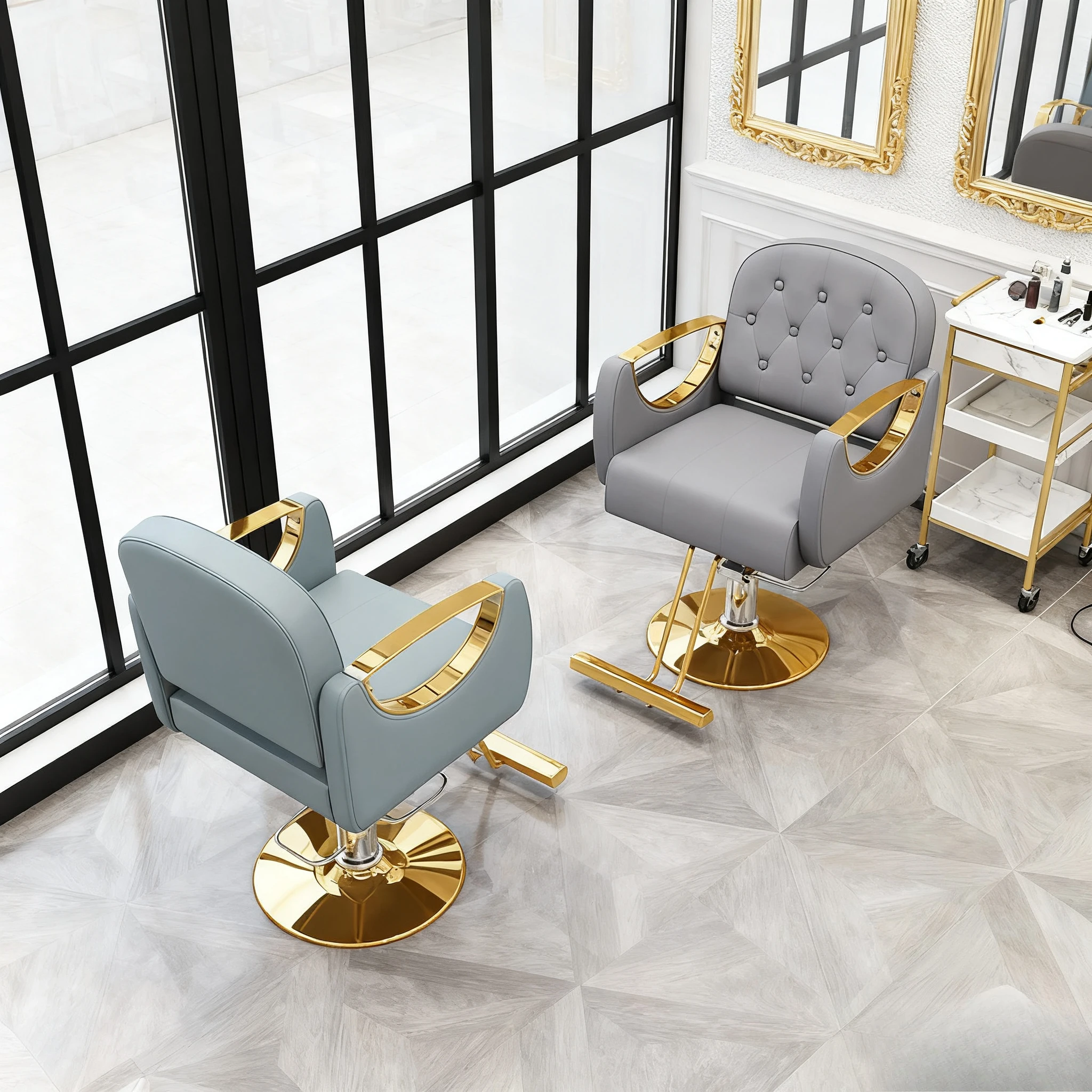 كراسي تصفيف المنزل المهنية كرسي الحلاق مضخة صالون مكتب تدليك الديكور قابل للتعديل كراسي الشائكة الجمالية الجمال