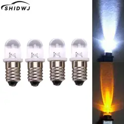 5pcs/set E10 Led Bulb DC 3V 4.5V Instrument Bulb Indicator Bulb Flashlight Bulb Transparent Low Power Not Large-area Lighting