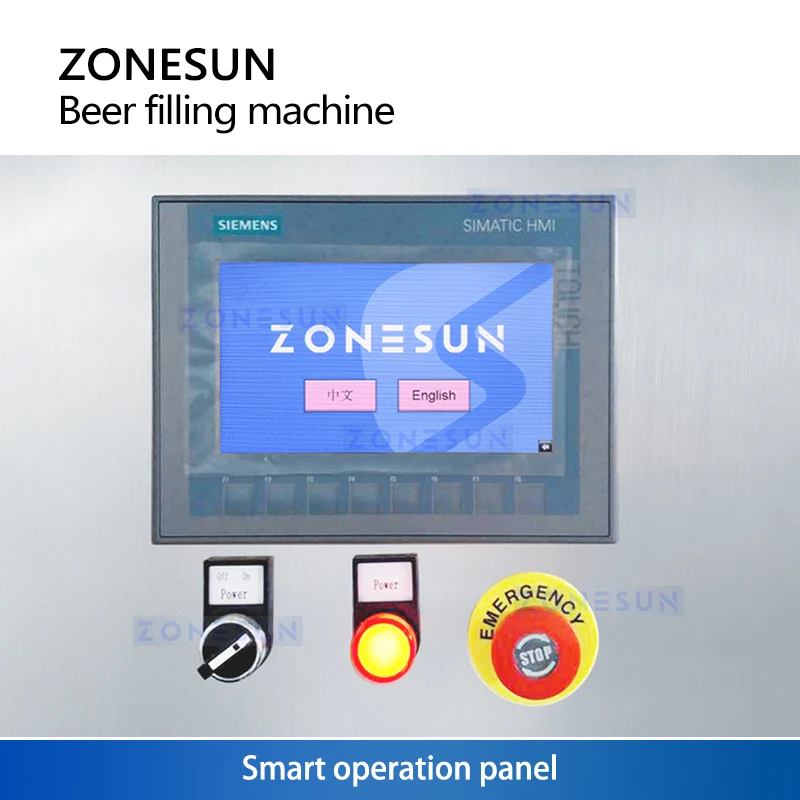 Zonesun ZS-CBFS4 Machine de remplissage et de couture de canettes de bière Machine de remplissage de soude monobloc