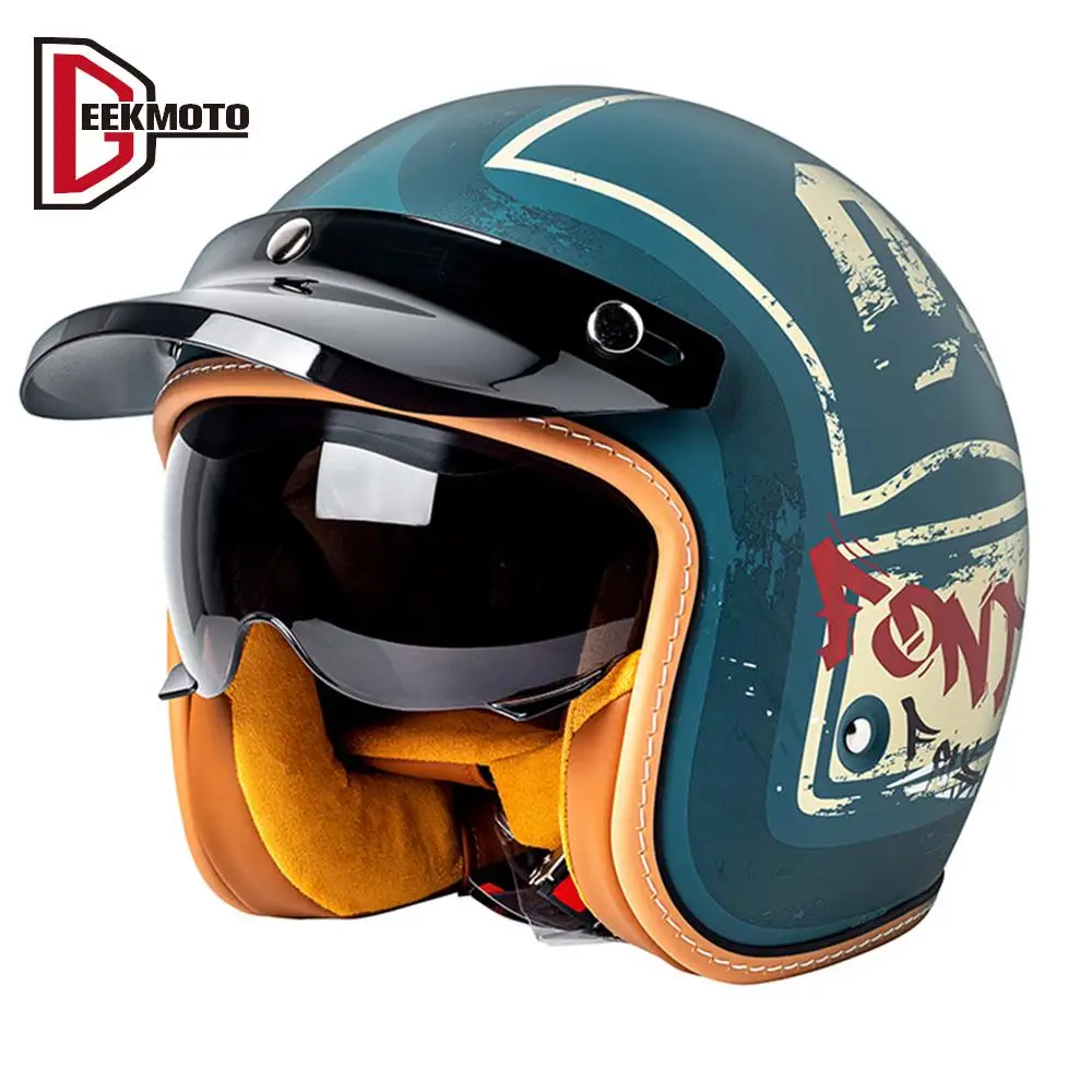 

Helmet Motorcycle DOT Certification Open Face Scooter Helmet Capacete De Moto Cycling Helmet Equipment Men Women Casque Moto