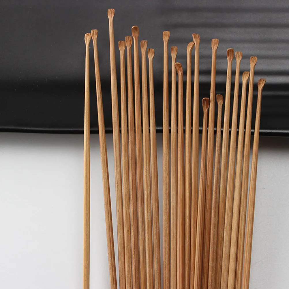 Professional Bamboo Ear Wax Picker Set Ergonomic Anti-Slip Handle for Safe Effective Earwax Removal Ear Cleaning Spoon Earwax