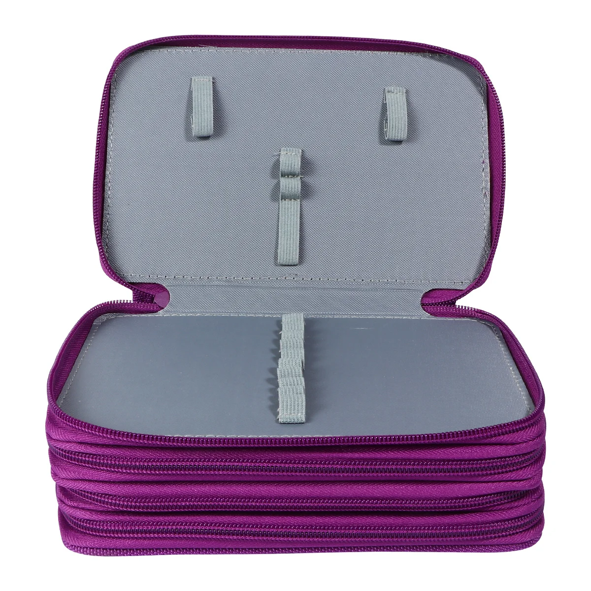 

1pc 4 Layers 72 Slots Pen Case Organizer Stationery Box Zipper Closure Large Capacity Oxford Cloth Portable Handle For Artists