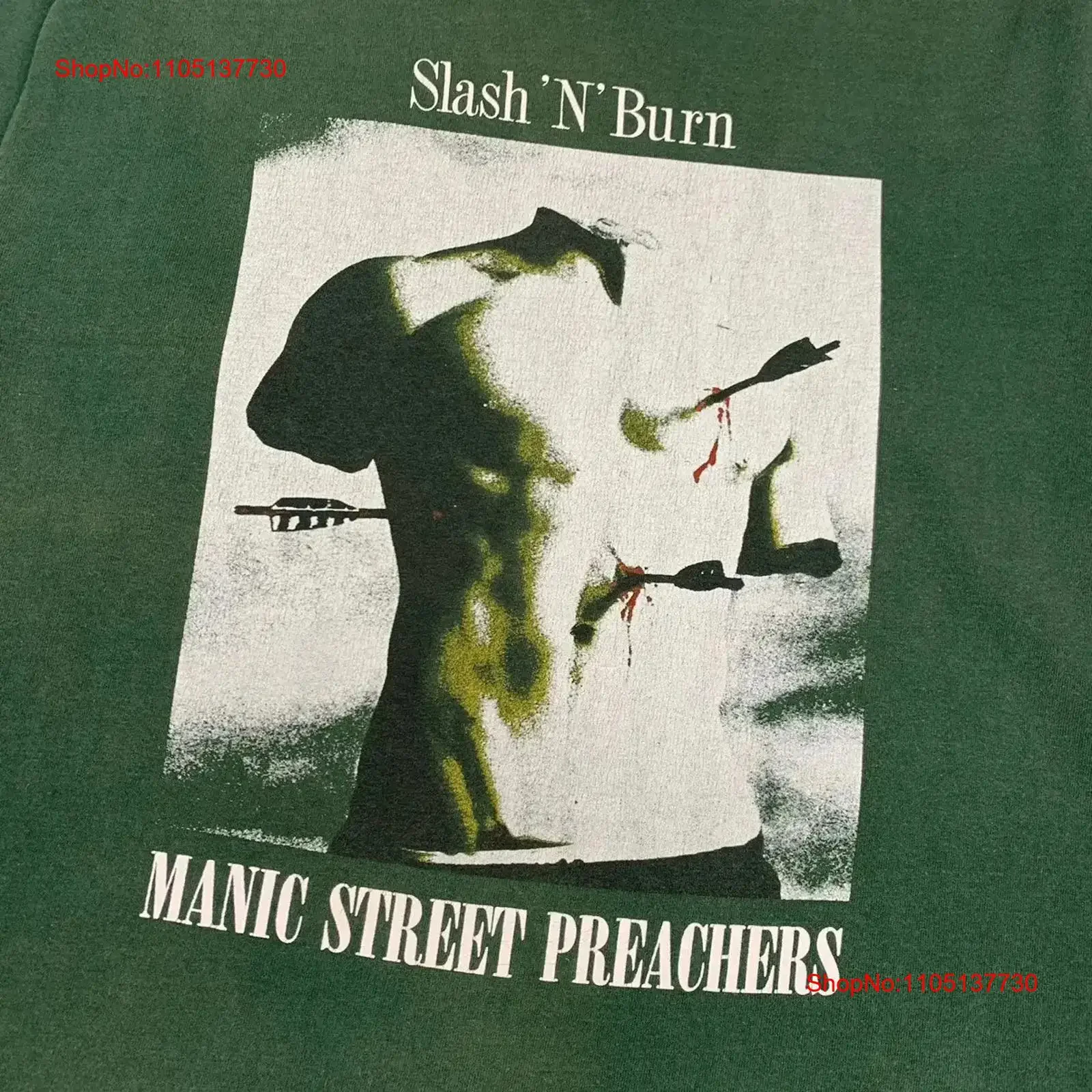 Vintage Manic Street Preachers Slash N Burn Rock Band T Shirt LT394 vintage Washed Top For Everyday Wear Unisex Soft Versatile