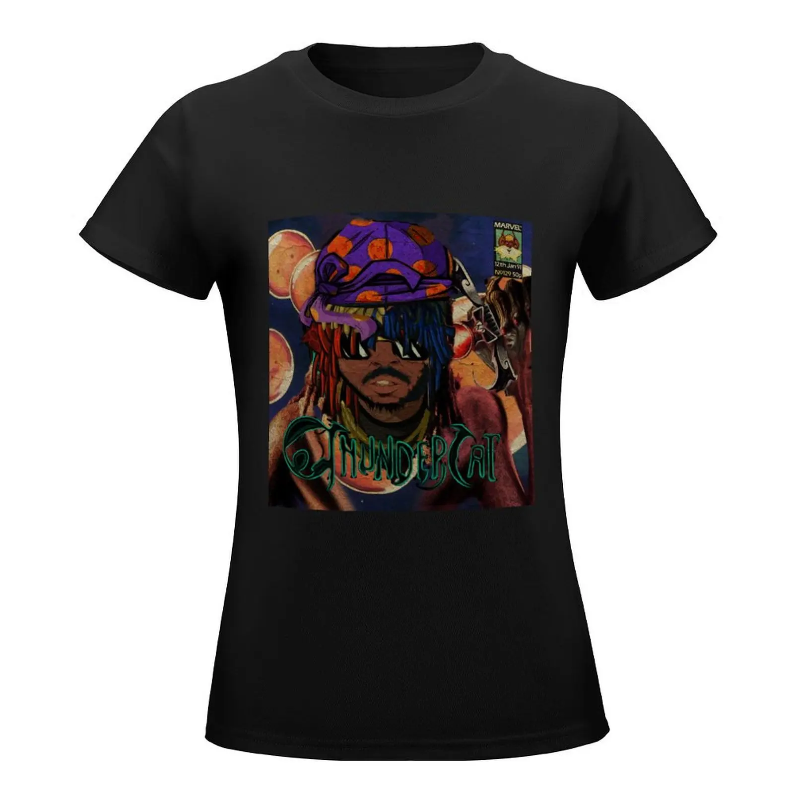 THUNDERCAT COMIC COVER T-Shirt aesthetic clothes Aesthetic clothing graphics hippie clothes Women's cotton t-shirt