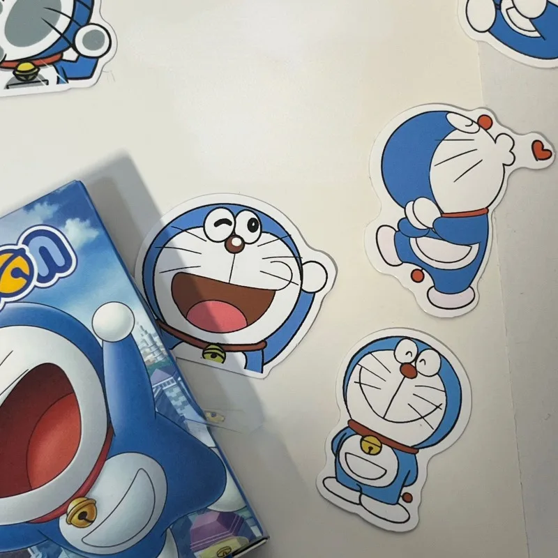 Doraemon Kawaii Doraemon Blue Fatty Fat Tiger Shizuka Nobita Waterproof Sticker Cute Handbook Decorative Sticker Gift Wholesale