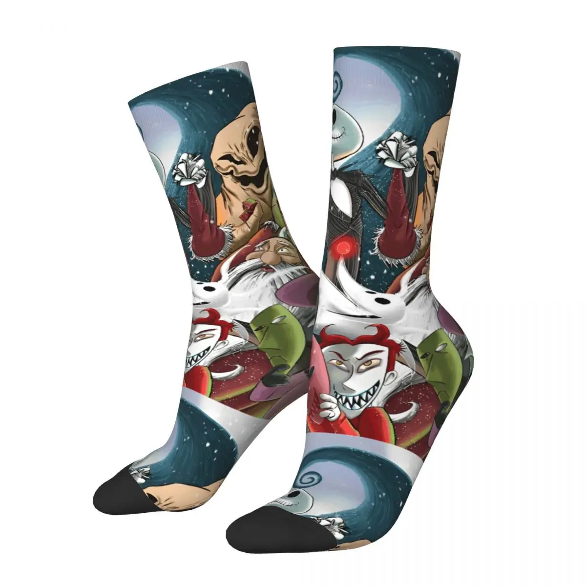 

Autumn Winter Cool Unisex Pumpkin Jack Halloween Town Socks The Nightmare Before Christmas Breathable Crew Socks