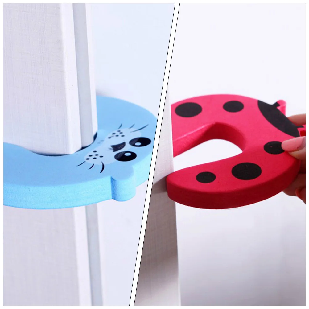 

10 шт., мультяшная пробка, защита для пальцев, прочная защита от защемления домашней двери, без защелки для безопасности детей