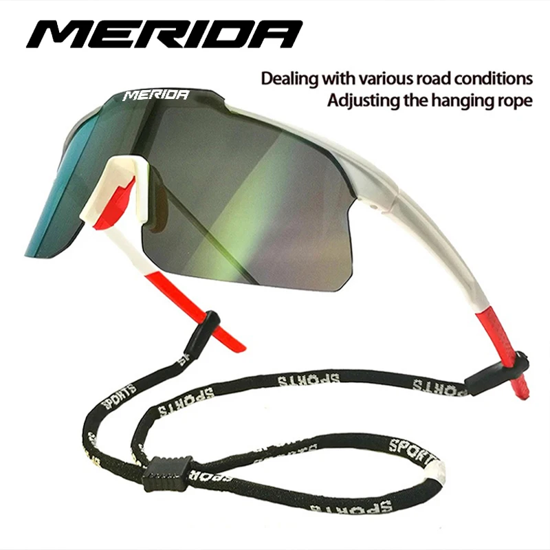 Merida-gafas de sol deportivas para hombre y mujer, lentes con protección UV400 para ciclismo de montaña y carretera, con estuche