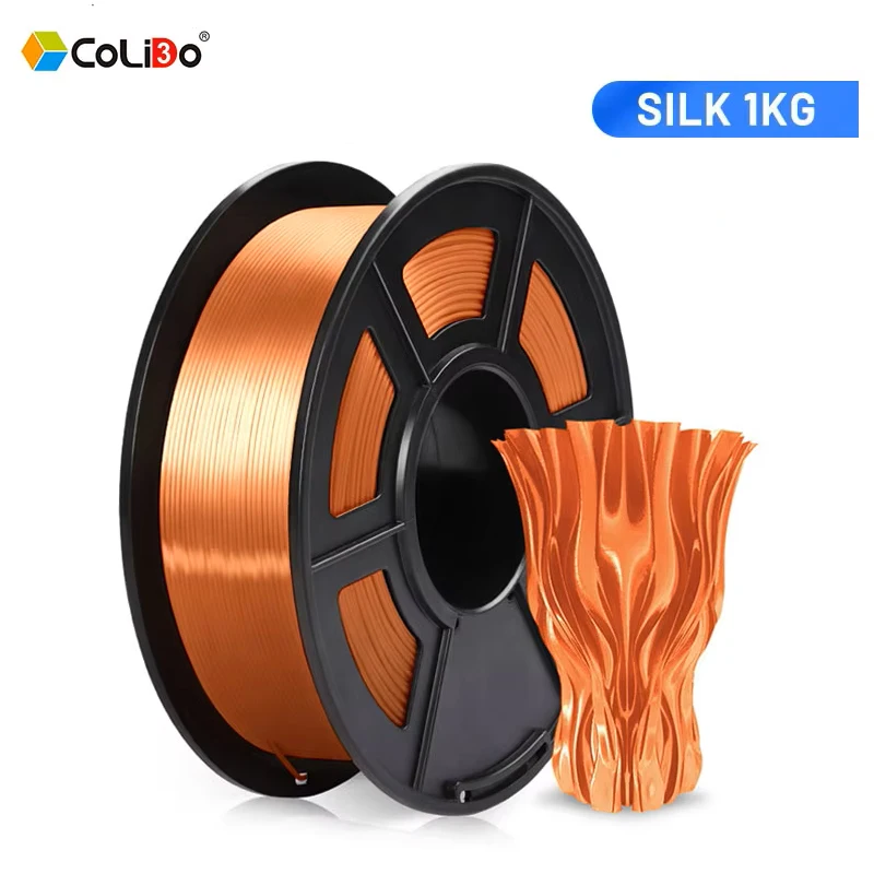 Colido SILK PLA Filament 1.75mm 1KG Gold Black White Copper Rainbow Filament Silk PLA 3D Printing Material For FDM 3D Printer