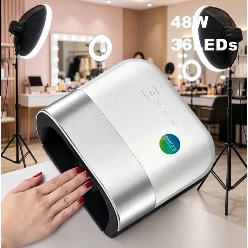 2026 NEW Smart Timer Sensor UV LED Cordless Manicure Lamp for Gel Nail Home Salon Manicures with Adjustable Settings