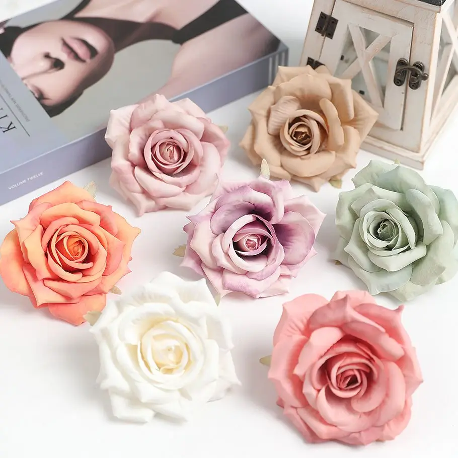 2/5Pcs Rose Artificial Silk Fake Flowers Home Room Decoration Wedding Brides Garden Party Decor DIY Clothing Accessories