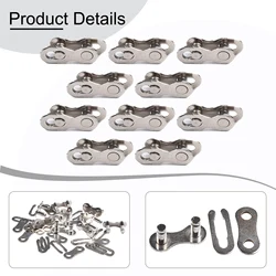 10 Pcs Bicycle Bike Single Speed Quick Chain Master Links Connector Accessories Bicycle Chain Link Connector Chain