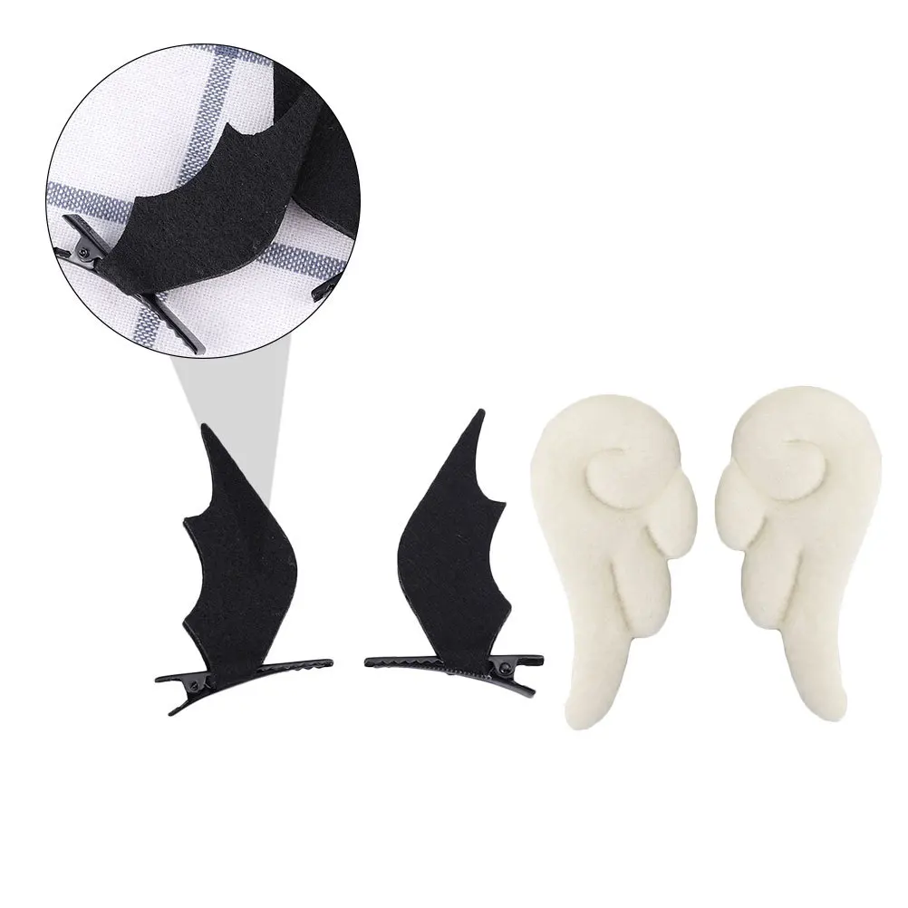

2Pairs Angel Wings Hairpins Hair Clips for Fashion Hair Accessories School Birthday Barrettes