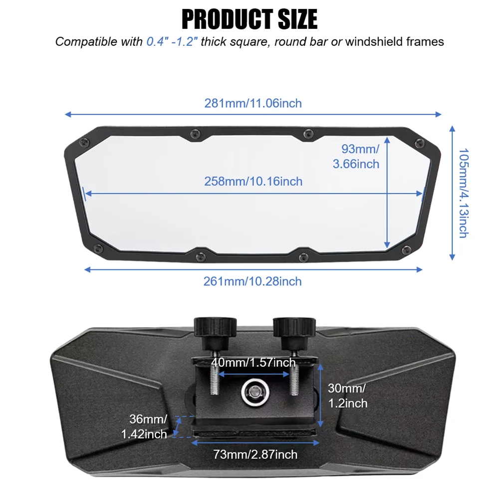 

Marine Rear View Mirror For Jet Ski Yacht Boat Rearview Mirror Personal Watercraft PWC Surfing Universal Boat Accessories Marine