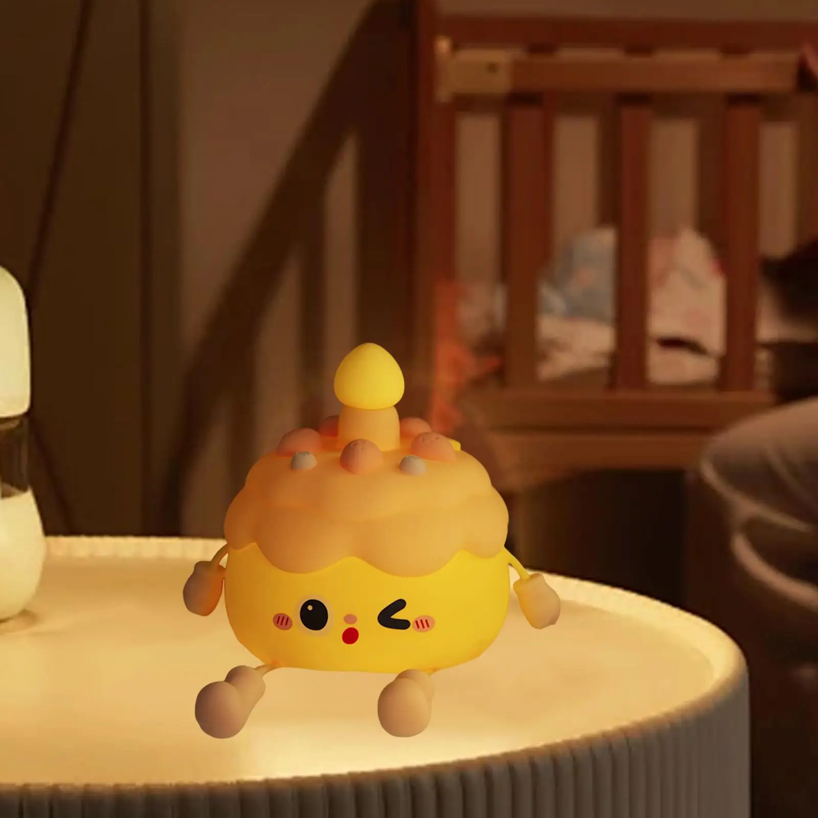 

Birthday Cake Night Light Creative Bedside Lamp for Home Bedroom Nursery