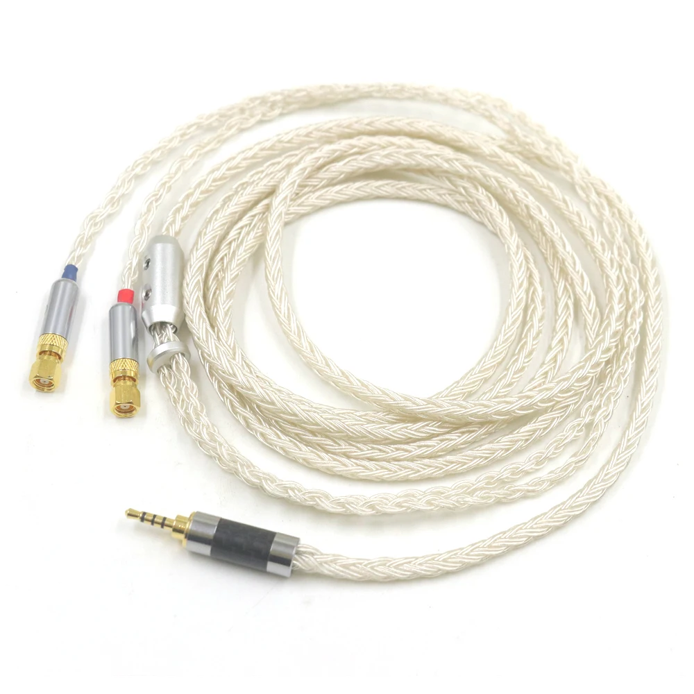 

16 Cores UPOCC Silver Plated 6.5mm XLR 4.4mm Cable For HiFiMan HE400 HE5 HE6 HE300 HE4 HE500 HE6 Earphone headset