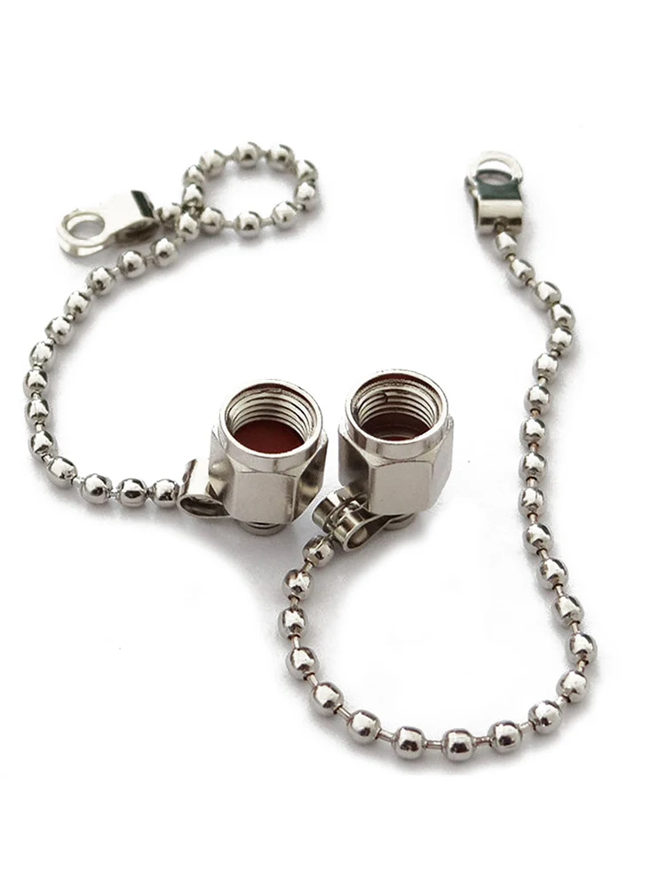1 Stück SMA-Staubschutzkappe mit Kette für SMA-Buchse SMA-K RF-Koaxialadapter Kupfer-Schutzabdeckung – Detail 3