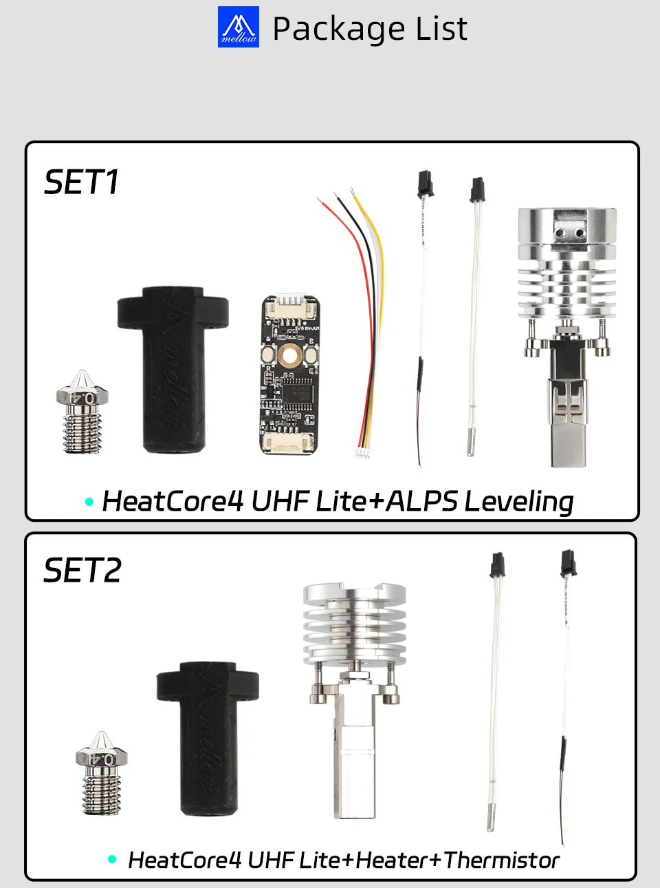 High Flow Mellow HeatCore 4 UHF Lite ALPS Hotend Smart Leveling Nozzle Probe für Voron Blv Vzbot Hevort DIY 3D-Drucker – Detail 13