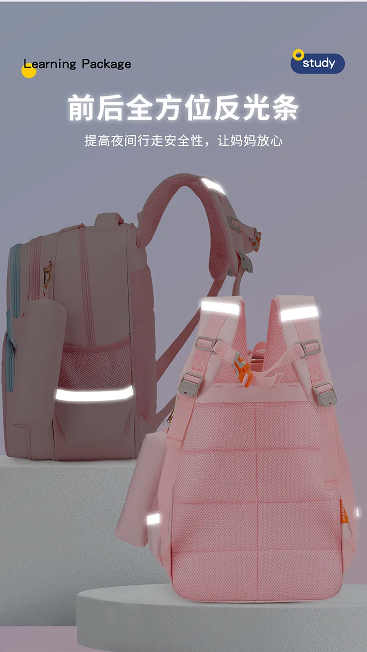 Ransel Sekolah Remaja untuk Anak Laki-laki Perempuan Ransel untuk Anak-anak Tas Siswa Sekolah Menengah Dasar untuk Usia 6-12 Tahun