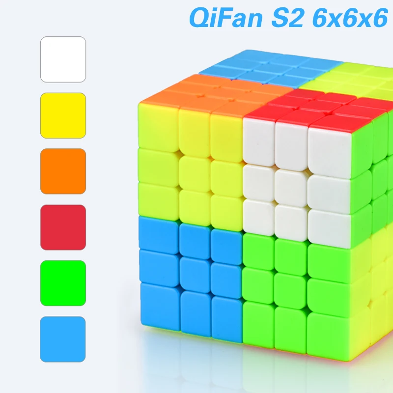 QYTOYS QiFan S2 6x6x6 Magic Cube QY 6x6 Professional Neo Speed Twisty Puzzle Brain Teasers Antistress Educational Toys