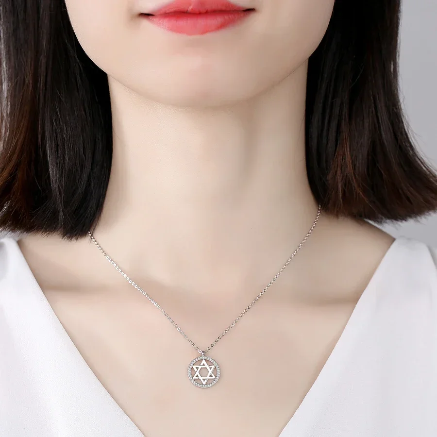 KALETINE Jewish Magen Star of David 925 Sterling Silver Necklace Women Men Israel Judaica Hebrew Jewelry Hanukkah Pendants view 5