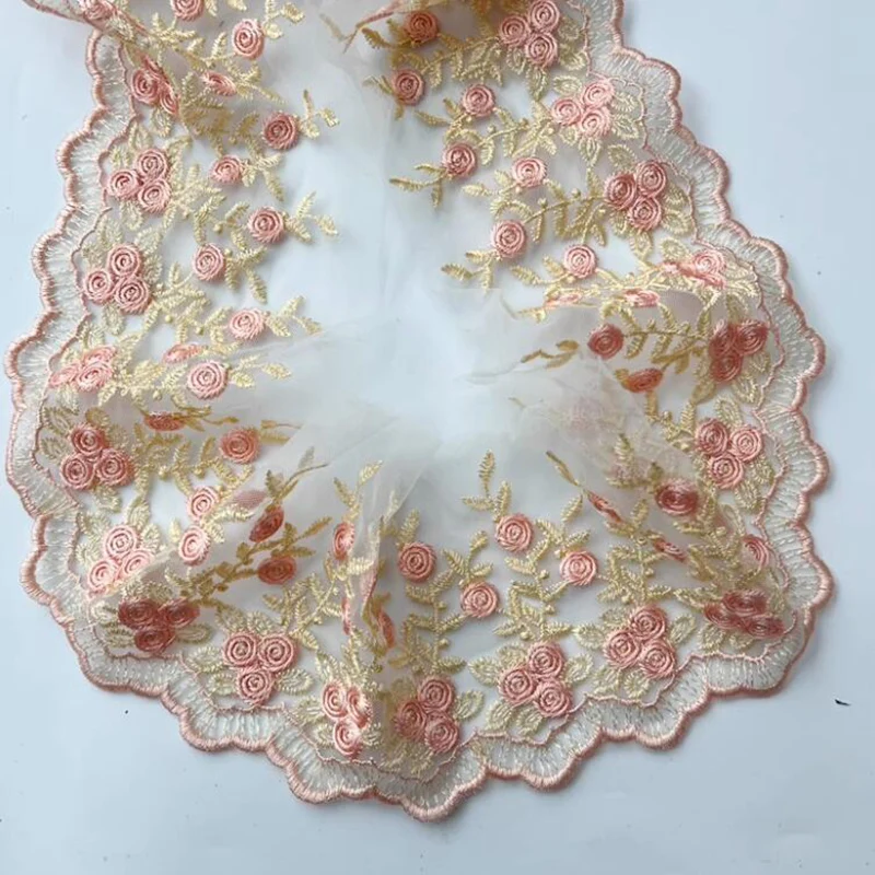 Ruban de bordure en dentelle brodée, applique de mariage, artisanat de couture de vêtements de bricolage, largeur de 10.5cm, 1 mètre