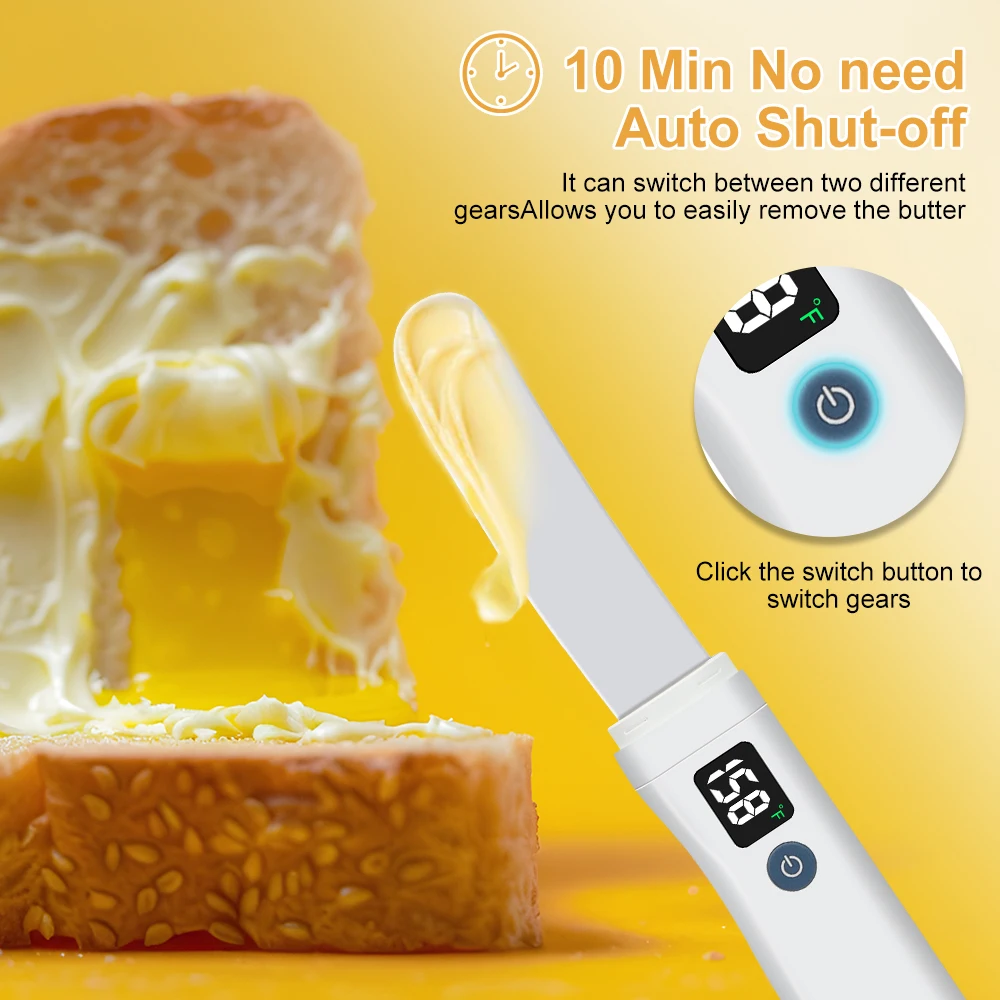 

Heated Butter Knife USB Rechargeable Electric Spreader For Cold Butter Cheese Jam Toast Kitchen Tool