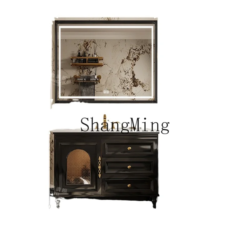 

SM premium sense floor-to-ceiling bathroom cabinet combination new bathroom washstand bathroom cabinet