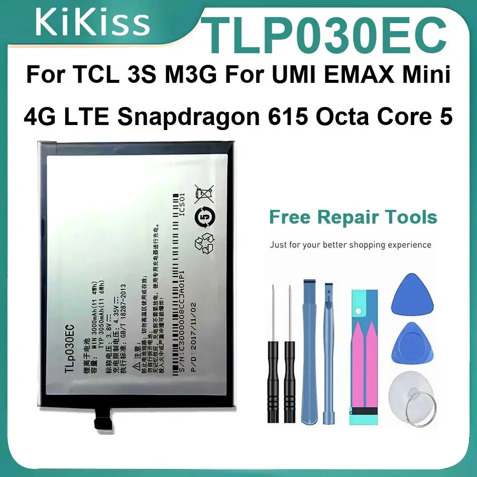 

Аккумулятор для мобильного телефона TCL 3S M3G UMI EMAX Mini 4G LTE Snapdragon 615 Octa Core 5.0" FHD 1920X, TLP030EC, мощные батареи