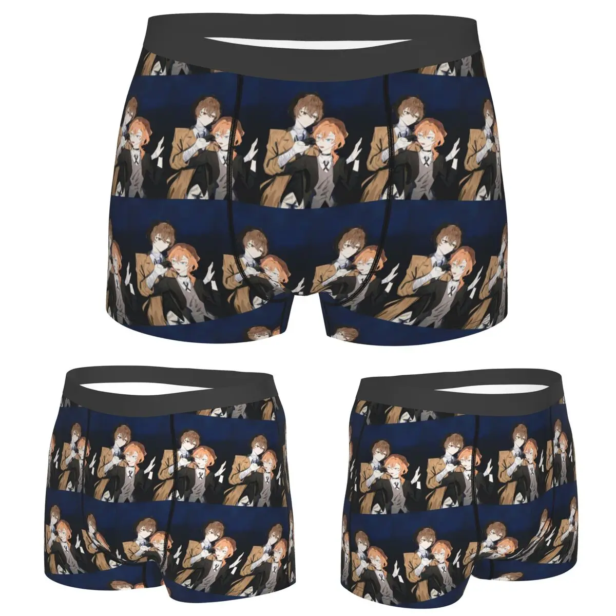 

Boxer Underpants Shorts Bungou Stray Dogs Wan Anime Dazai And Chuuya Panties Men's Soft Underwear for Homme Man Boyfriend Gifts