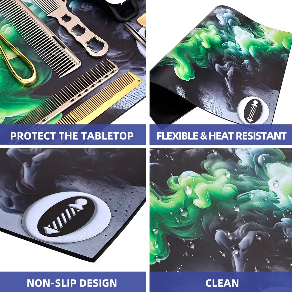 جديد مقاومة للحرارة الحلاق حصيرة عدم الانزلاق سطح المكتب حصيرة لصالون محطة التصميم مقص المقص مشط تصفيف أداة ملحق #4