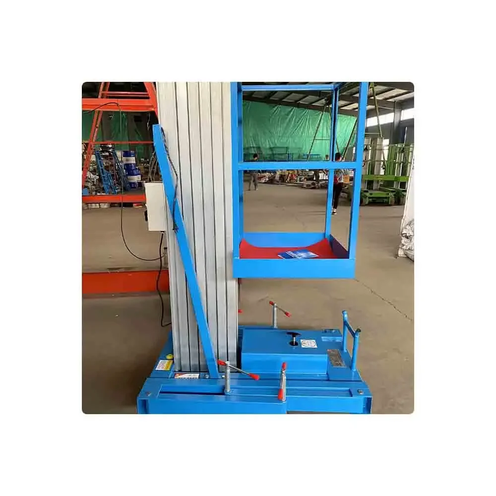 new Aluminum alloy lifting platform  electric manlift table  single mast