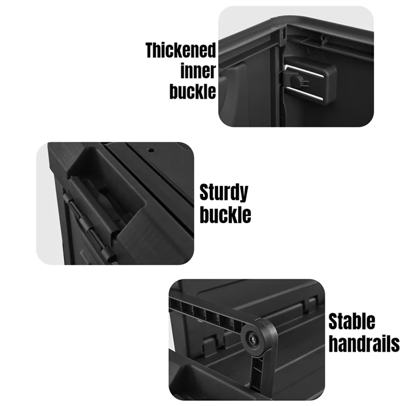 60L Outdoor Storage Box Foldable Storage Box Camping Accessories For Vehicles Car Supplies Thickened Storage Box