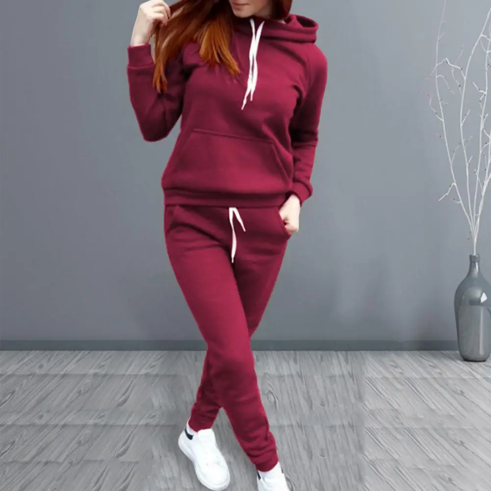 New Women\'s Hoodie Suit, Fashion Spring And Autumn Men And Women Pullover Hoodie + Pants 2 Sets, Outdoor Jogging Sportswear Suit