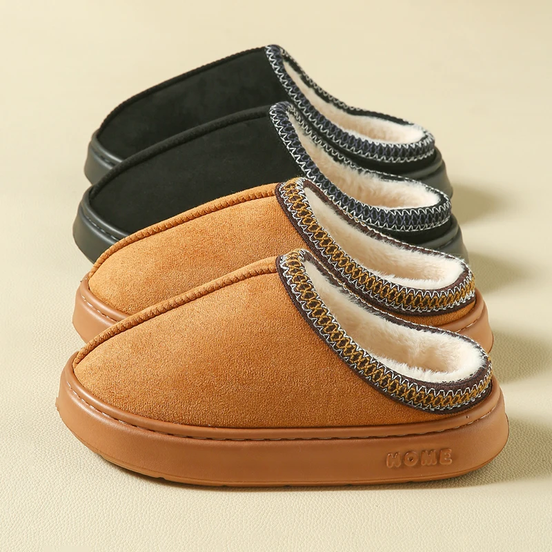 شباشب نسائية عصرية للمنزل أحذية نسائية فاخرة بتصميم منفوش لشتاء 2025 شباشب داخلية من الفرو أحذية منصة غير رسمية #5