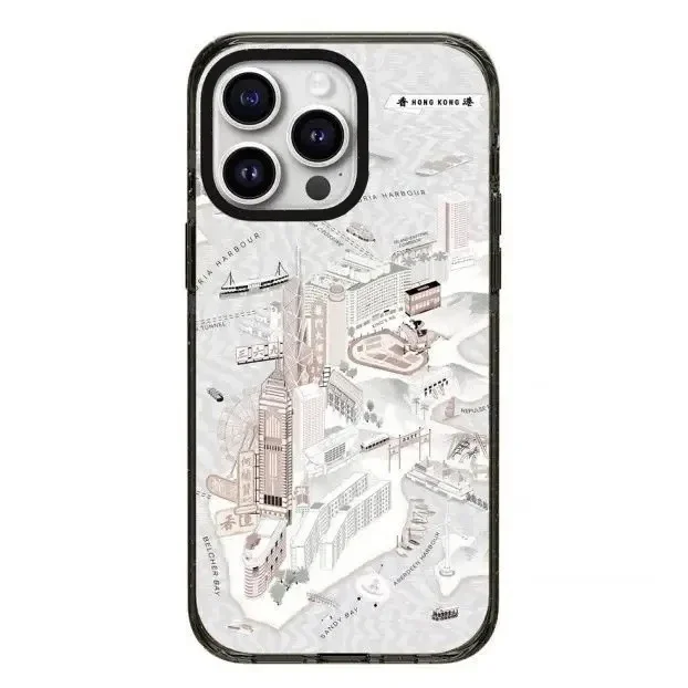 Art City Landscape 2.0 Acrylic Black Border Magnetic Phone Case Cover for IPhone 12 13 14 15 16 Pro Max Case