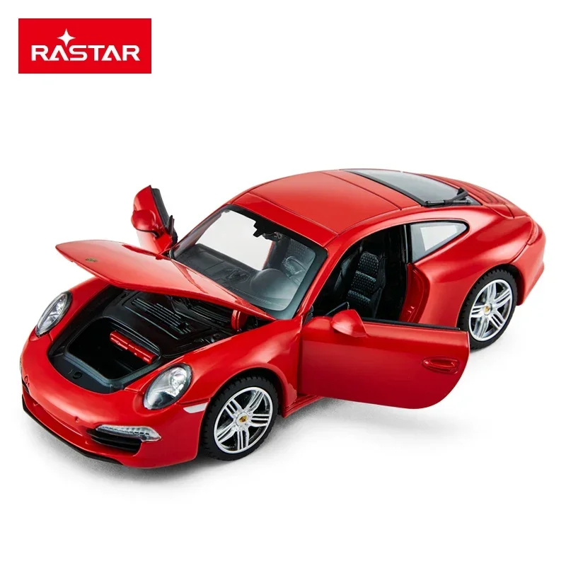 RASTAR Porsche 911 Soft Rubber Tires Alloy Body Car Game 1:24 Scale Car Toy Simulation Alloy Car Model Ornament Boy Toy Gifts