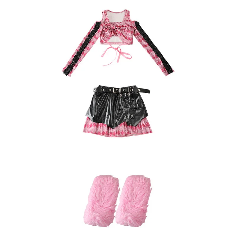 K-pop jazz dança de rua traje meninas crianças desempenho de palco modelagem passarela roupas maré brilhante roupas frescas para crianças