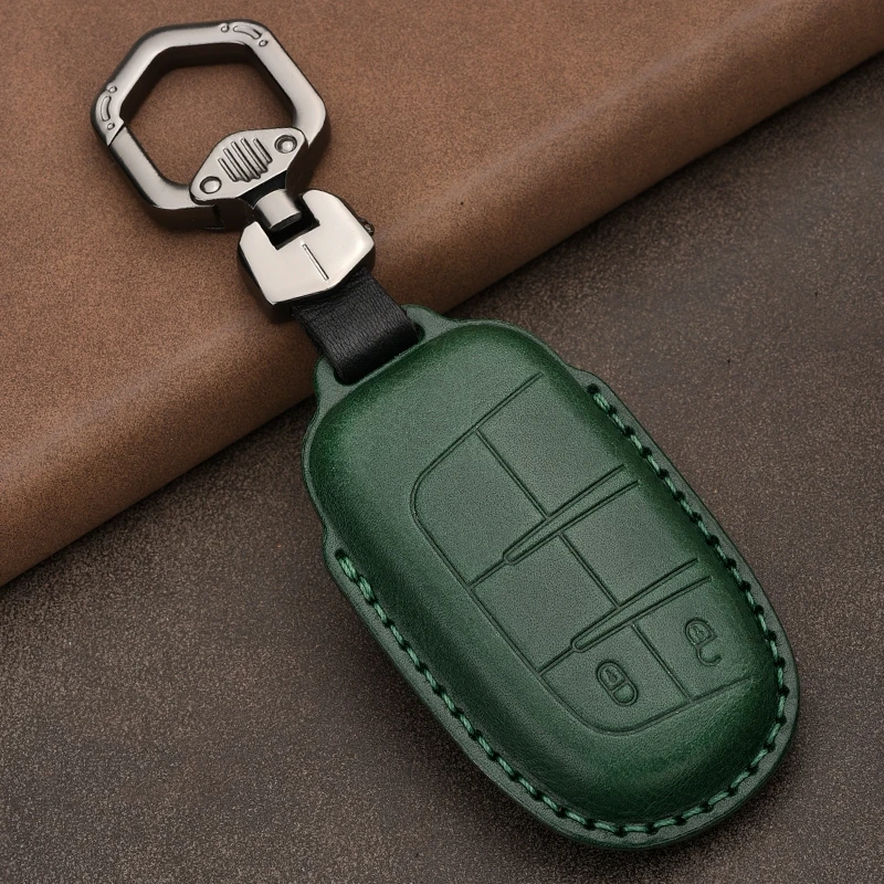 Genuine Leather Protector for Jeep Key Cover Jeep Compass Liberty Light Grand Cherokee Commander Liberty Key Case Cover Fob