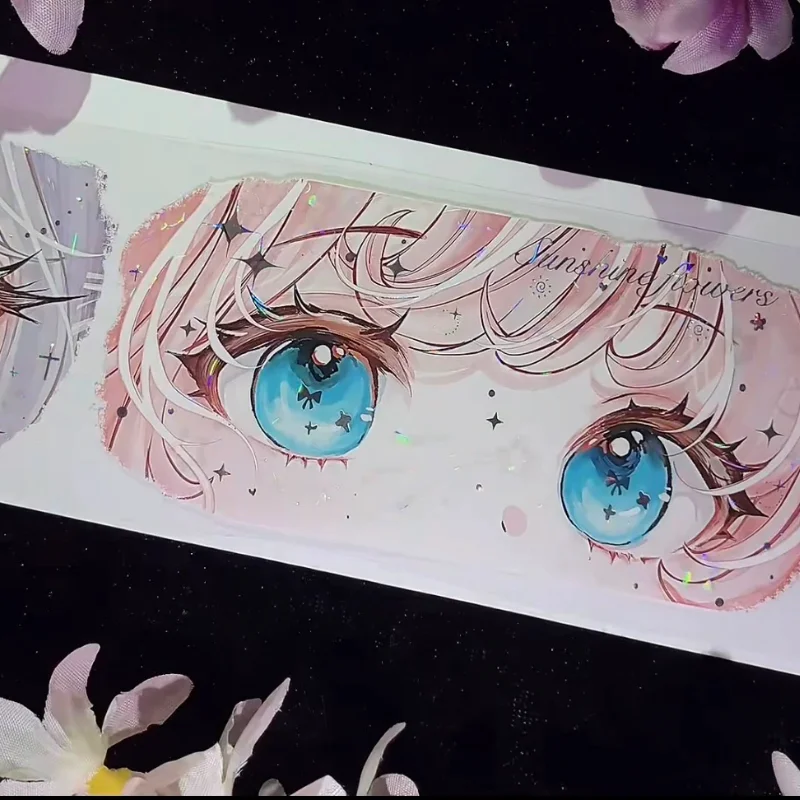 

5.12 New 8 Designs Big Eyes PET Washi Tape Girls Background Life Dream Jungle Rest Eyes Design