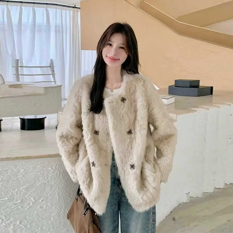 Soft and Sticky Fur Coat for Women 2026 Autumn and Winter New Item Small and Short fur Coat Medium and Long Lazy and Versatile