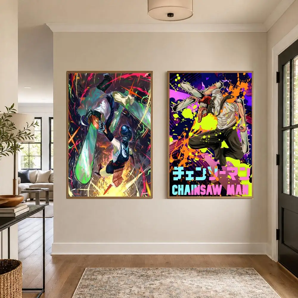 Makima Chainsaw Man Poster Graphic Wall Art Poster HD Waterproof PP Paper Print for Bedroom Living Room Office Decor Gift