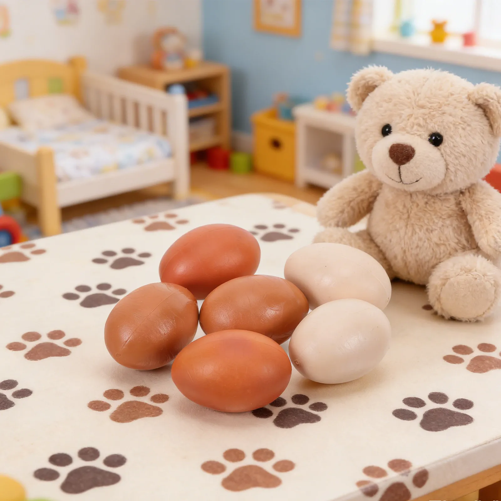 

6Pcs Faux Eggs for Crafts Decorating Easter Party Simulation Realistic Looking Artificial Eggs Coop Training Photography Display