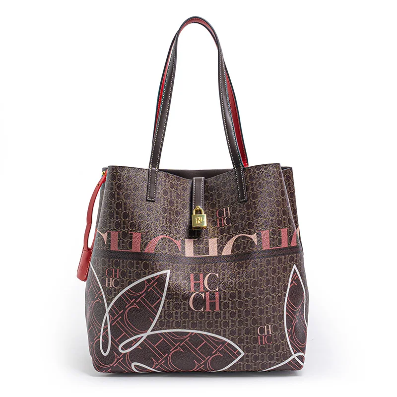 

CH New Letter Printing Design Brand Elegant Women's Bags Versatile Durable Design Fashion Floral Women's Bags Shoulder Bags